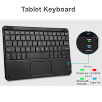 Keyboard Nirkabel Universal Mini Magnetik untuk iPad Tablet dengan Touch Pad Anti Ghosting Ringan