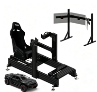 Nouveau style de simulateur de course automobile, simulateur de conduite, cadre en aluminium 40160, profil en aluminium noir 40160, cockpit de simulation de course automobile