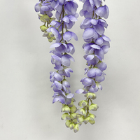 Haute qualité 3D imprimé fleur artificielle décoration de mariage glycine fleurs suspendues plafond fleur artificielle
