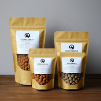 Sachet d'emballage alimentaire Doypack refermable personnalisé de 1 kg, pochette PE autoportante pour aliments pour volailles, salades, aliments pour bébés, sushis, réutilisable, avec design imprimé