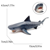 Modèles d'animaux marins en PVC massif pour assemblage, figurines décoratives transfrontalières : Manatee, Dauphin, Lion de mer, Homard, Pingouin, Calamar