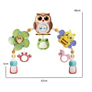 TOMMABO Jouet suspendu pour siège auto, <span class=keywords><strong>lit</strong></span> bébé et poussette, motif animal de dessin animé mignon, avec clochette - Product Image 2