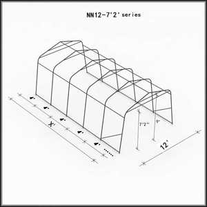 Abri de voiture individuel en acier galvanisé, résistant à la rouille, au vent, en tissu Oxford haute densité, anti-UV, anti-pluie et anti-neige pour voiture et <span class=keywords><strong>moto</strong></span> - Product Image 6