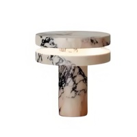 Lampe de bureau en marbre d'art moderne et luxueuse avec couleur et taille personnalisables pour les espaces de vie intérieurs haut de gamme des hôtels et villas