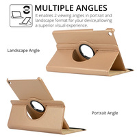 Étui en cuir grain de litchi rotatif à 360 ° pour Tab S10 Plus/S9 FE 12.4 ''Support réglable Housse antichoc