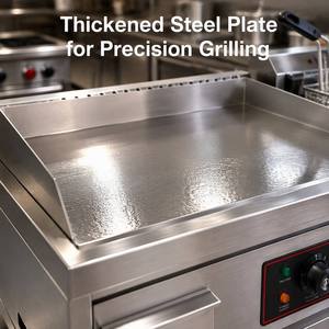 2-in-1 Electric <b>Flat</b> <b>Top</b> <b>Griddle</b> and Deep Fryer Combo 5500W Professional Stainless Steel <b>Griddle</b> Station for Commercial Kitchen - Product Image 3