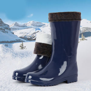 Nouvelle collection Offre Spéciale bottes de pluie en plein air anti-dérapantes chaudes doublées de fourrure pour hommes bottes de pêche à la neige d'hiver - Product Image 2