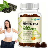 Gummies de thé vert sans sucre personnalisées OEM pour adultes, Garcinia Cambogia, antioxydant naturel, soutien au métabolisme et à la santé digestive