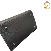 Sac fourre-tout de travail en cuir véritable tendance pour femme, forme structurée, double poignée, design ouvert, usage quotidien