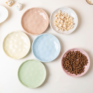 Ceramic <b>Cat</b> Plate & <b>Cat</b> Bowl with Silicone Base Anti-Slip Anti-Tip Pet Food Bowl <b>for</b> <b>Cat</b> Food Canned Food and Snacks - Product Image 1