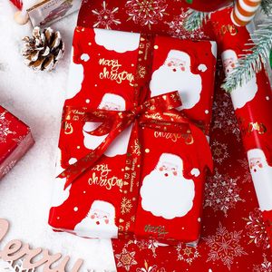 Papel de Regalo Navideño Rojo MAYPLUSS, 17 Pulgadas x 33 Pies, Diseño de Santa de Doble Cara, Papel Decorativo para Envolver Regalos - Product Image 2