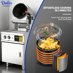 Máquina de Cocina Industrial de 2 Cabezas, Wok Automático para Saltear, Equipo Comercial para Restaurantes, Acero Inoxidable 304, Gran Venta - Product Image 3