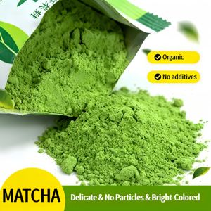 デカフバブルティードリンクデザートパウダー,プレミアム儀式用オーガニックピュア抹茶グリーンティーパウダー - Product Image 2