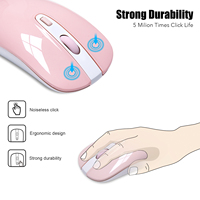 Slient Clicking Magic Mouse Komputer Inalambrico USB Nirkabel untuk Laptop, Mac, Chromebook, PC, Windows