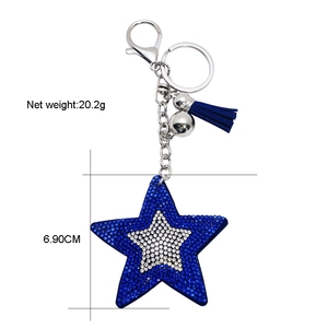 <span class=keywords><strong>Porte</strong></span>-clés classique incrusté d'étoiles à cinq branches du fabricant d'origine, pendentif de sac pour <span class=keywords><strong>femme</strong></span>, pour voiture - Product Image 5