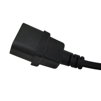 Câble d'alimentation répartiteur en Y IEC C14 mâle vers 2 x IEC C13 femelle, 10A 250V, câble répartiteur en Y 1-vers-2 pour serveur, PDU, UPS, armoire