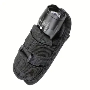Tactical Flashlight Pouch Holder 360 Degree Rotatable Belt Clip Flashlight Holster