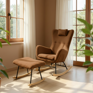 Fauteuils à bascule ergonomiques pour <span class=keywords><strong>allaitement</strong></span>, chaise <span class=keywords><strong>confortable</strong></span> pour <span class=keywords><strong>allaitement</strong></span> pour la chambre de bébé, la chambre à coucher, le salon - Product Image 5