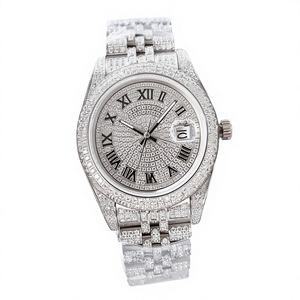 Iced Out Moissanite Stainless Steel Glass Dial <b>Watch</b> Hip Hop Luxury Case 10 Bar Water Resistant <b>Bracelet</b> Clasp Custom Design <b>Men</b> - Product Image 1