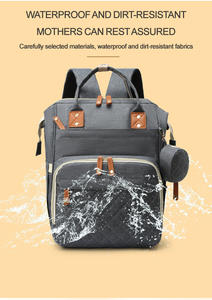 Tas Ransel Popok Bayi Kapasitas Besar Portabel Custom, Tas Perjalanan Ibu Hamil Anti Air, Tas Desainer Fashion untuk Kereta Dorong Bayi - Product Image 2