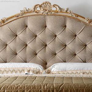 Juego de Muebles de Dormitorio Clásico Real con Cama King Size, Botones Rococó de Alta Calidad en Dorado Antiguo, Superventas - Product Image 5