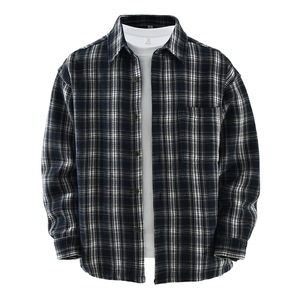 Chemise-veste à <span class=keywords><strong>carreaux</strong></span> pour hommes en gros (sous-veste) Chemises décontractées à manches longues Vêtements de tous les jours Logo personnalisable Fournisseur de vêtements pour hommes - Product Image 5