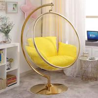 Banc en métal minimaliste, nouveau mobilier d'extérieur de luxe transparent de qualité supérieure, chaise suspendue pour jardin et cour