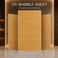 Panneau mural en PVC à grain de bois de chêne naturel MORLENX, feuille de marbre UV haute brillance pour projet d'intérieur moderne