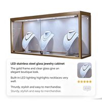 Vitrines à bijoux en acrylique personnalisables GZowin avec éclairage LED pour les bijouteries, les salles d'exposition de luxe - Écologiques et durables