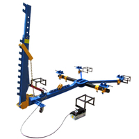 Banc de redressage de châssis de voiture mobile en acier inoxydable de 3000 kg / Machine de redressage de châssis portable avec force de traction de 10 tonnes pour atelier 4S