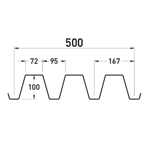 Hoja de metal trapezoidal SAND100 a la venta Acero galvanizado Th.1 Mm Decking Hojas corrugadas estructurales italianas de alta calidad - Product Image 4