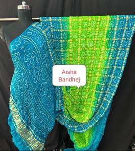 Sari en soie Ghatchola indien de designer, sari de mariée de luxe en soie Gajji Ghatchola par le fabricant au meilleur prix - Product Image 4