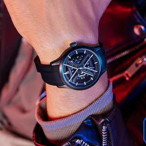 Reloj Tourbillon con movimiento luminoso hueco, reloj mecánico automático para hombre - Product Image 6