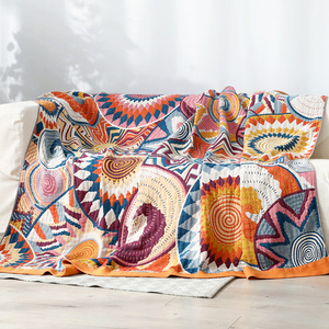 Manta nórdica de gasa de algodón, toalla Bohemia para sofá, manta de aire acondicionado de <span class=keywords><strong>verano</strong></span> para camas, <span class=keywords><strong>colcha</strong></span> étnica de ocio, sábanas suaves - Product Image 3