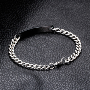 Bracelet en acier inoxydable avec croix, 5-7 mm, pour couple, mode, incrustation de strass, logo laser, bijou cadeau - Product Image 4