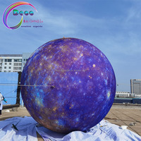 Boule de lune gonflable géante Led, globe de lune gonflable pour décoration