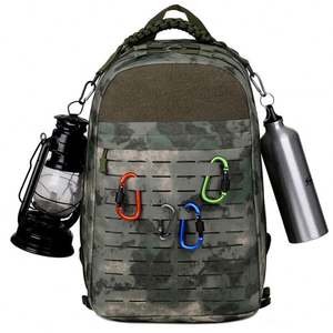 Sac à dos tactique unisexe à la mode, motif camouflage, randonnée, camping, cyclisme, chasse, style tendance, doublure en polyester - Product Image 1