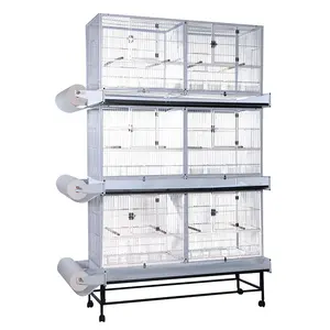 62 Inch Metal Bird Cage, Large Parakeet Cages for Parrot, Cockatiel, Lovebird, Pigeon with Roof Top, Rolling Pigeon Cage Animal