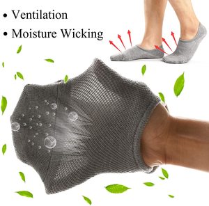 Wholesale <strong>Low</strong> <strong>Cut</strong> Breathable Bamboo Fiber <strong>Socks</strong> White Custom Logo Sweat-Absorbent Calcetines Summer Knitted Meias - Product Image 1