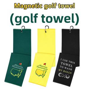 Toalla de golf de microfibra ultrafina superventas transfronteriza, toalla deportiva tipo gofre para limpiar pelotas, con estampado bordado de patrón de piñ<span class=keywords><strong>a</strong></span> - Product Image 5