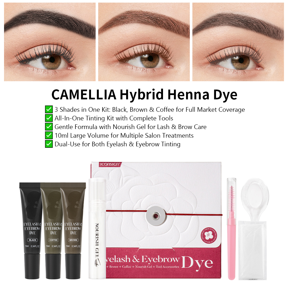 Ensemble Teinture Cils &amp; Sourcils + Gel Nourrissant Effet Neige