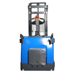 Chariot élévateur électrique KINLIFT 1-2 tonnes, mât à trois sections, pneus pleins, utilisation en intérieur, commande en position debout, batterie au plomb-acide - Product Image 2