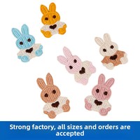 Nouveaux patchs brodés en laine mignonne patchs de lapin de dessin animé coloré pour sacs et vêtements accessoire de tissu en feutre à coudre