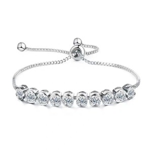 <span class=keywords><strong>Bracelet</strong></span> pour femme plaqué or blanc 18 carats, <span class=keywords><strong>bracelet</strong></span> tennis en argent sterling S925, collection de bijoux, cadeau pour femme/maman - Product Image 6