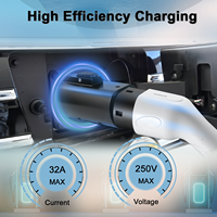 Adaptateur de chargeur EV 32A Type2 vers Type1, convertisseur IEC 62196 220V -30 à +50, nouvelle protection IP54, garantie de 2 ans
