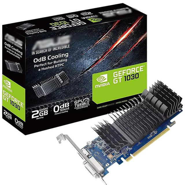 GT1030-SL-2G-BRK GeForce GT 1030 DirectX 12 2GB 64-Bit GDDR5 PCI Express 3.0 HDCP Ready Video Card