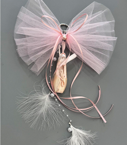 Al por mayor Llavero <span class=keywords><strong>de</strong></span> zapatilla <span class=keywords><strong>de</strong></span> <span class=keywords><strong>ballet</strong></span> <span class=keywords><strong>de</strong></span> satén con lazo <span class=keywords><strong>de</strong></span> tul, colgante para bolso, bonito regalo <span class=keywords><strong>de</strong></span> danza para niñas, accesorios - Product Image 6