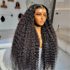 Peluca Rizada Birmana Natural India, Peluca Frontal de Encaje HD Completo de 30 Pulgadas, Venta al por Mayor, Peluca de Cabello Humano Virgen Peruano Natural 12A Sin Pegamento - Product Image 1