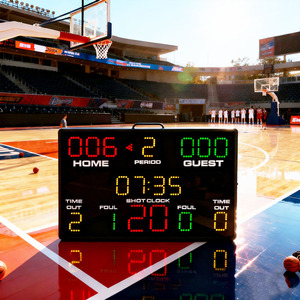Nouveau Tableau de Score Numérique LED CHEEITE CP23 2026 pour <span class=keywords><strong>Basketball</strong></span>, Équipement Spécifique au Terrain avec Télécommande et Fonction Minuterie - Product Image 1