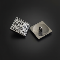 Boutons à pression ronds de luxe en alliage de zinc plaqué 18 mm avec logo personnalisé, lavables et personnalisables pour accessoires de vêtements et de sacs